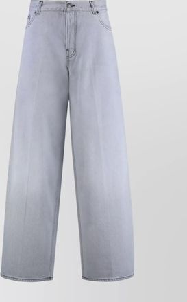 Haikure wide-leg distressed jeans with frayed hem