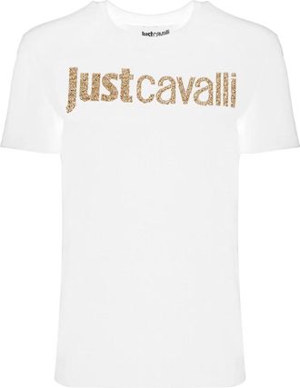 Just Cavalli T-shirts en Polos - Dames - T-shirts - Wit - S - Katoen - Tops