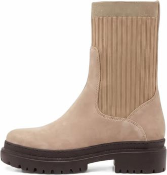 PESERICO Stivaletti con pannelli in maglia a coste - - Shoes - Donna - Beige - 38 EU