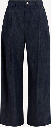 Brunello Cucinelli Pantaloni in denim di cotone Woman 38