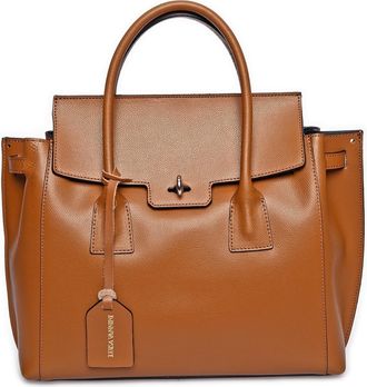 Luisa Vannini Brown Rundleer Tas