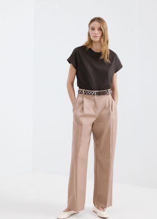 Mango Maglietta cotone maniche corte marrone - Donna - XS - MANGO