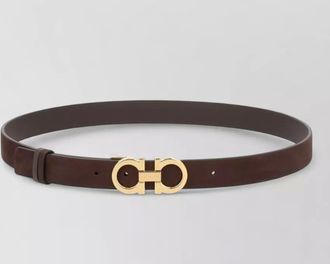 Ferragamo reversible hooks leather belt smooth finish