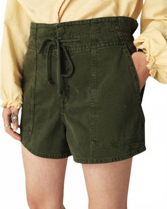 BA&SH Fabo High Waist Short In Kaki