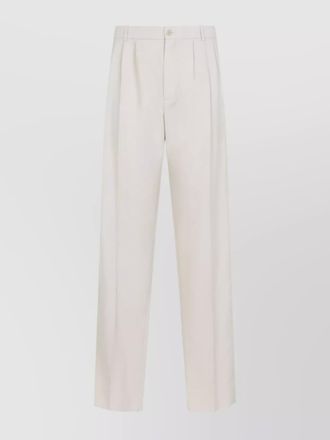 Saint Laurent wool straight leg pants with front pleats