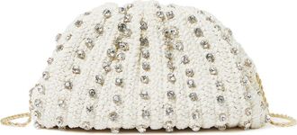 Loeffler Randall Bailey Half Moon Clutch in White/Clear at Nordstrom Rack