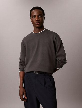 Calvin Klein Jersey De Punto Suave Con Ribetes
