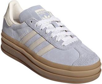 adidas Gazelle Bold Platform Sneaker in Crystal Sky/Pearl/Ice Gold at Nordstrom, Size 10.5