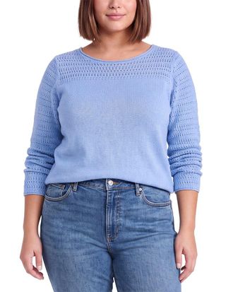 Nic+Zoe NIC+ZOE Placed Pointelle Sweater