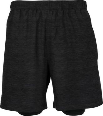 ENDURANCE Vanclause Melange 2-In-1 Shorts Laufshorts f&uuml;r Herren | schwarz