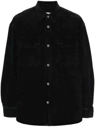 A Gold E Camryn twill shirt - Black