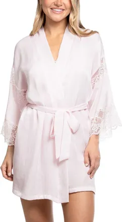 In Bloom by Jonquil Maxine Lace Trim Robe in Rose at Nordstrom, Size X-Small/small