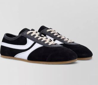 Dries Van Noten suede leather low-top sneakers