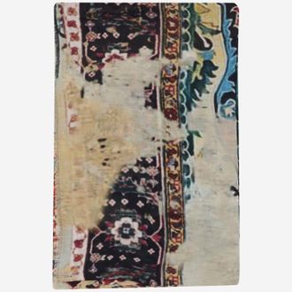 Faliero Sarti Sciarpa Tappeto Faliero Sarti Beige In Modal E Cashmere