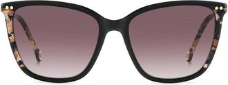 Carolina Herrera HER 0245/S WR7/3X Womens Sunglasses Black Size 55