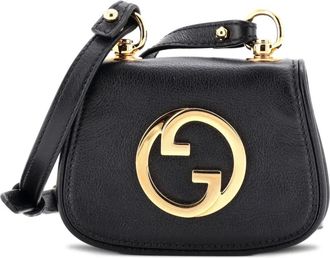 Gucci Blondie NM Card Case Wallet with Strap Leather crossbody bag - Zwart