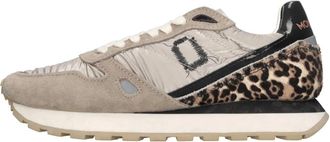 Monoway Leren en Stoffen Sneakers - Dames - Sneakers - Beige - 39 EU - Leer - Schoenen