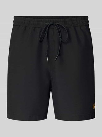 Carhartt Work in Progress Regular Fit Badeshorts mit Logo-Stitching Modell Chase in Black, Gr&ouml;&szlig;e XXL