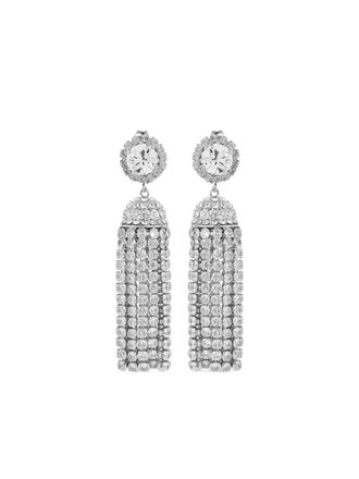 Paco Rabanne crystal-embellishment tassel earrings - Silver
