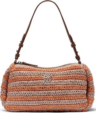 DKNY Remy Top-Zip Shoulder Bag in Orange Sherbet at Nordstrom