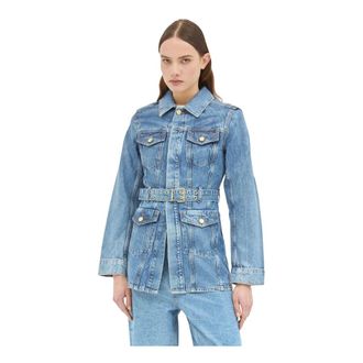Ganni Dames, Jassen, Blauw, Maat: M Denim