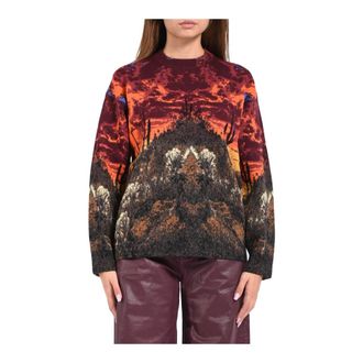 Laneus Round-neck Knitwear, female, Multicolor, Size: XS Desert Dream Jacquard Sweater