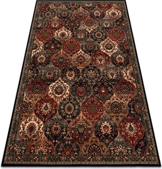 RugsX Rugsx - Alfombra De Lana Kashqai 4373 500 Oriental, Enjerado Verde / Burdeos Green 160x240 Cm