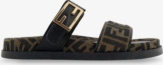 Fendi Sandali Feel in tessuto FF - FENDI - gender_Woman