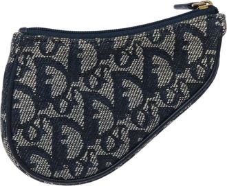 Dior Saddle Navy Canvas Wallet (Pre-Owned)
