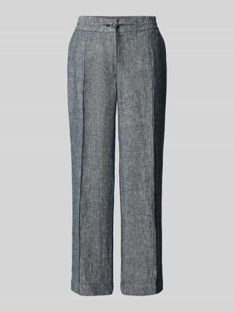 OPUS Loose Fit Stoffhose aus reinem Leinen Modell Maikito in Dunkelblau, Gr&ouml;&szlig;e 34