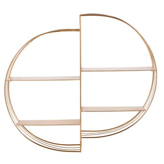 Maisons du monde Estante redondo de hierro forjado dorado
