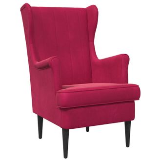 vidaXL Sill&oacute;n Rojo Vino Terciopelo Vidaxl