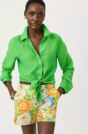 Lilly Pulitzer Sea View Linen Button Down Shirt