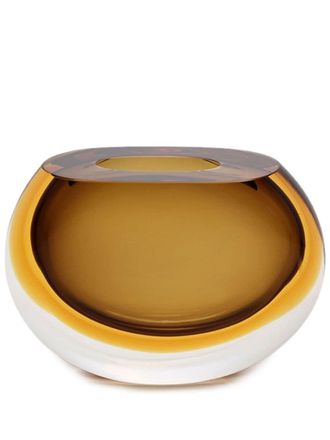 Gardeco 92 two-tone Murano glass vase - Yellow