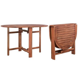 Berkfield Home Garden Table 120x70x74 cm Solid Acacia Wood in Brown | Size: 120 x 70 x 74 cm