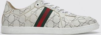 Gucci Sneakers Stretch in pelle con monogram GG traforato