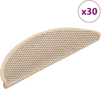 vidaXL Vidaxl - Alfombra Autoadhesiva Escalera Sisal 30 Uds 56x17x3 Cm Berber
