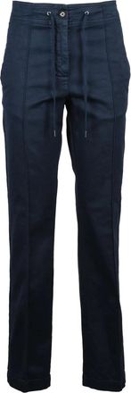Aspesi Straight-Leg Cotton Blend Trousers with Drawstring Waist