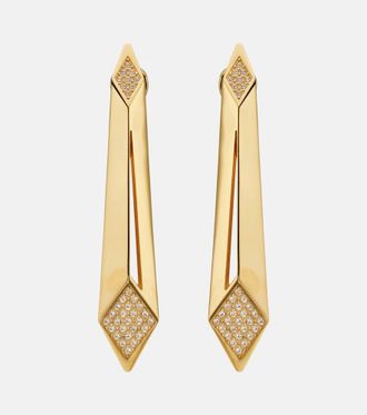 Versace Crystal-embellished drop earrings