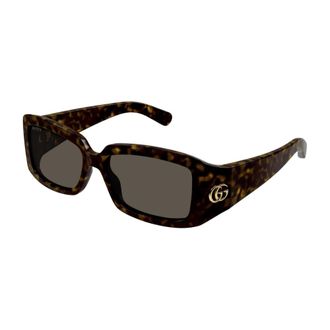 Gucci Accessoires, unisex, Bruin, ONE Size, GG Corner Zonnebril