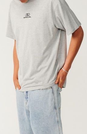 Rip Curl Pill Icon Embroidered Logo T-Shirt in Grey Marle at Nordstrom, Size Xx-Large