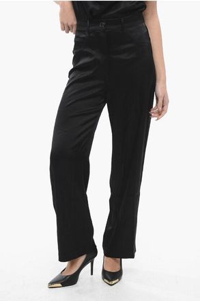 Nanushka High Waist Satin Pants with Belt Loops size Xs