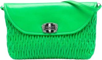 Miu Miu Pre-owned Cross Body Bags, female, Green, Size: ONE SIZE Pre-owned Shoulder Bag