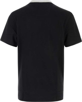 HUGO BOSS Mens Pique T-Shirt Black Cotton