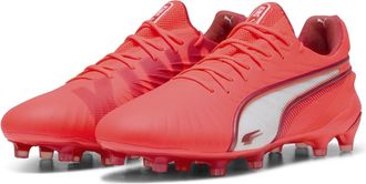 Puma Kids King Ultimate Firm Ground Football Boots Juniors Glowing Red 5.5 UK Child