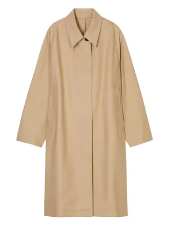 Closed Trenchcoat met verborgen sluiting - Beige