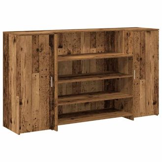 Berkfield Home Reception Desk Old Wood 180x50x103.5 cm Engineered Wood in Brown