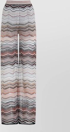 Missoni chevron pattern wide leg tailored trousers