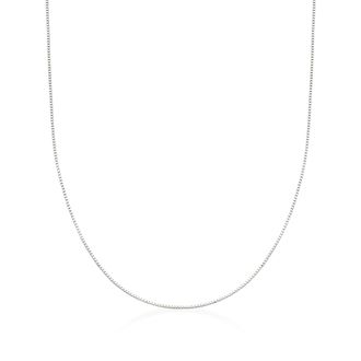 Ross-Simons 0.7mm 14kt White Gold Adjustable Box-Chain Necklace