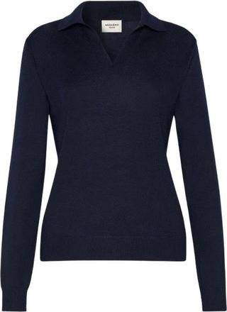 Max Mara Polo-trui - Dames - Truien - Blauw - Maat: L Wol